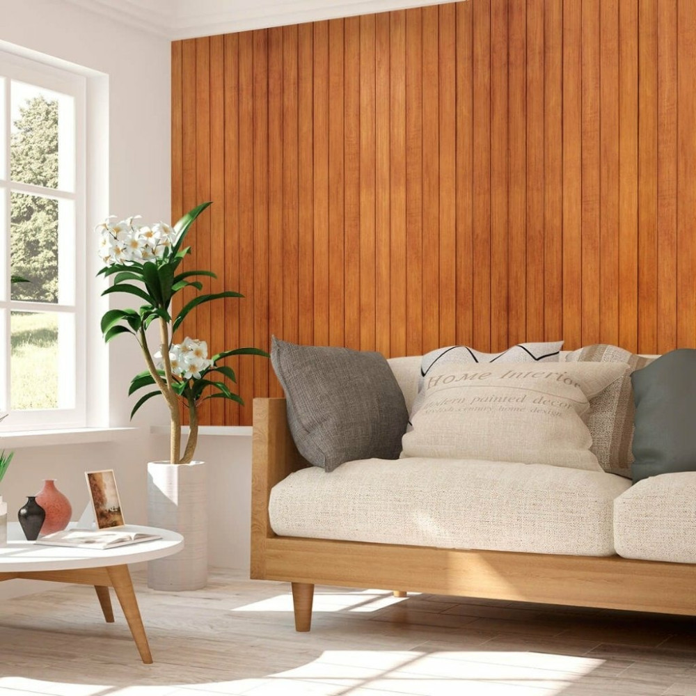 Papel De Parede Personalizado Madeira Ripado