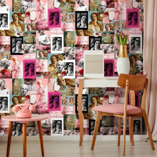 Papel De Parede Personalizado Afrodite Colagem Pop Art