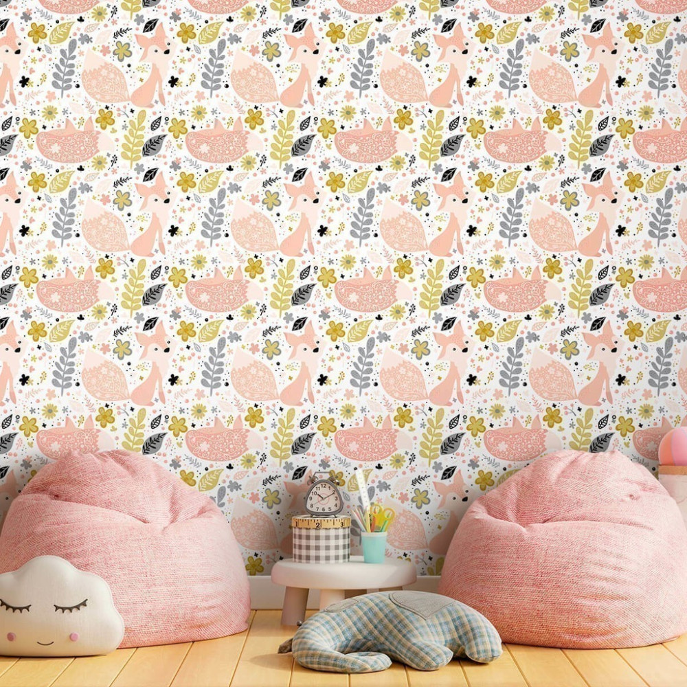 Papel De Parede Personalizado Cute Fox