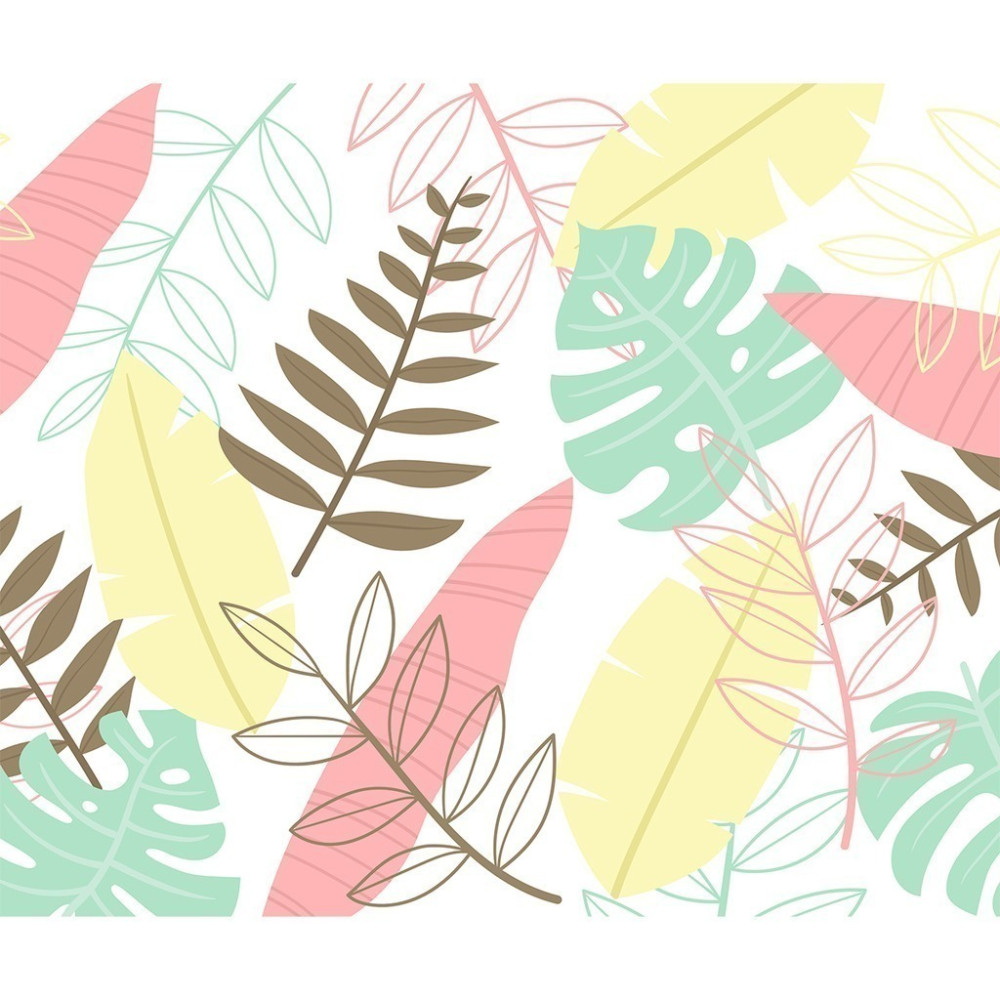 Papel De Parede Personalizado Folhagens Colors