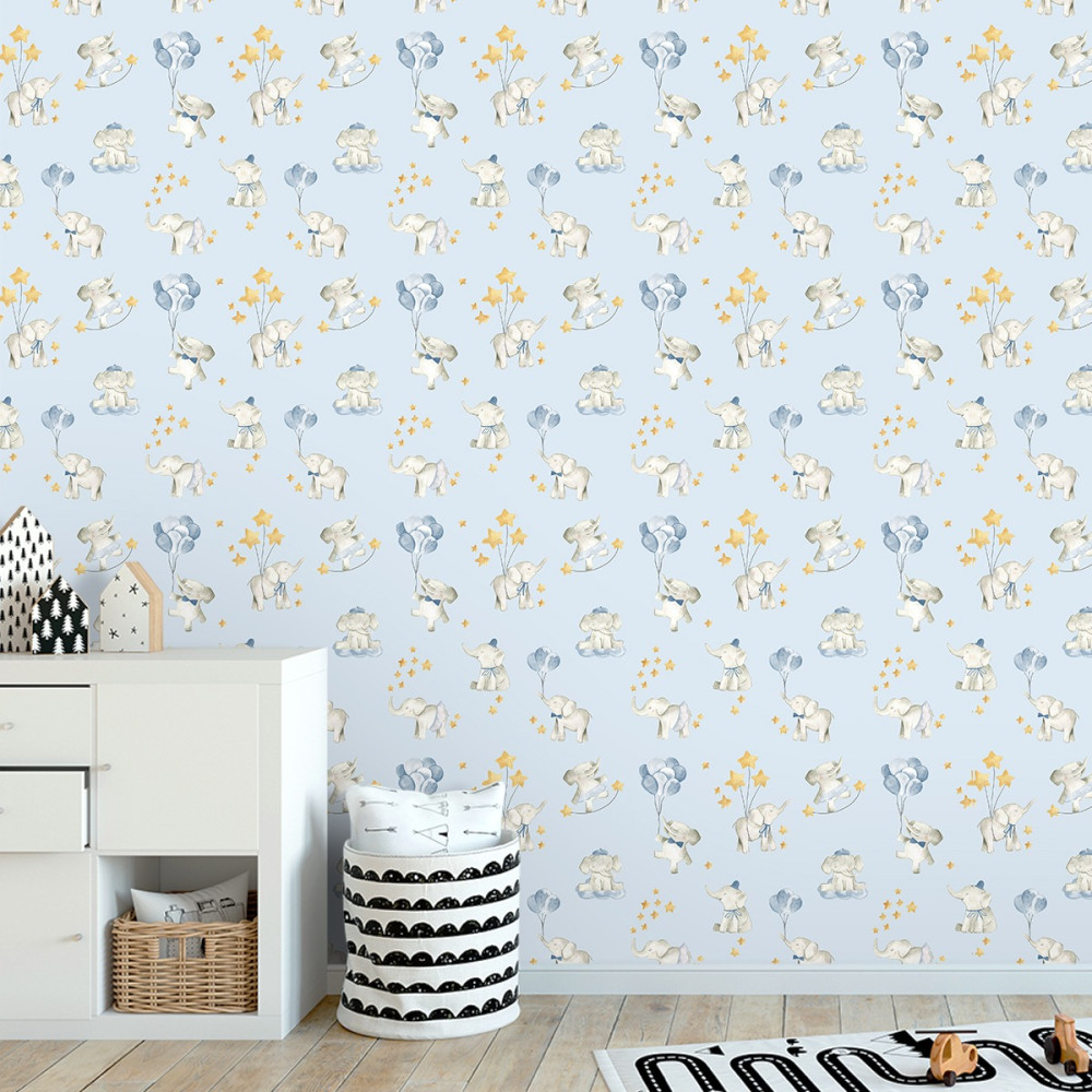 Papel de Parede Baby Elefante Malabarista