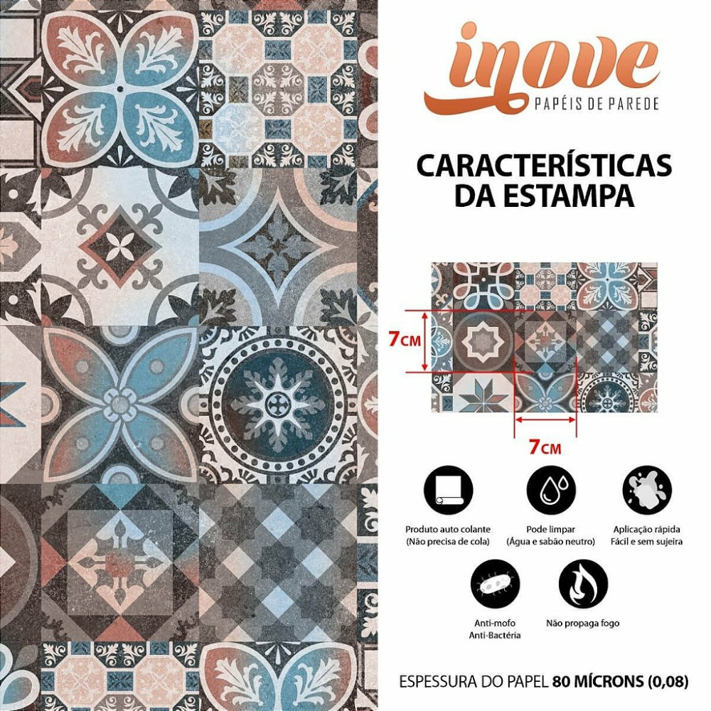 Adesivo de Azulejo Hidráulico Veneza