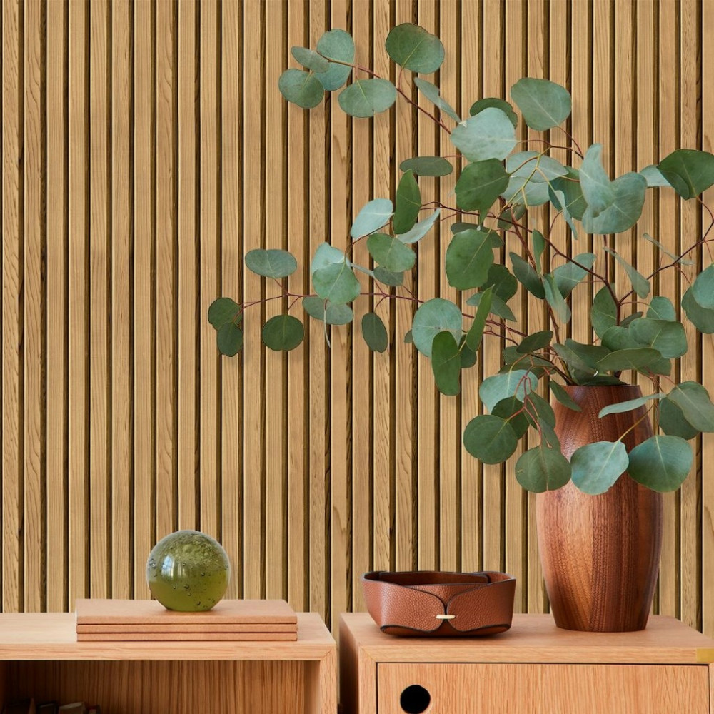 Papel de Parede Madeira Ripada Mascavo