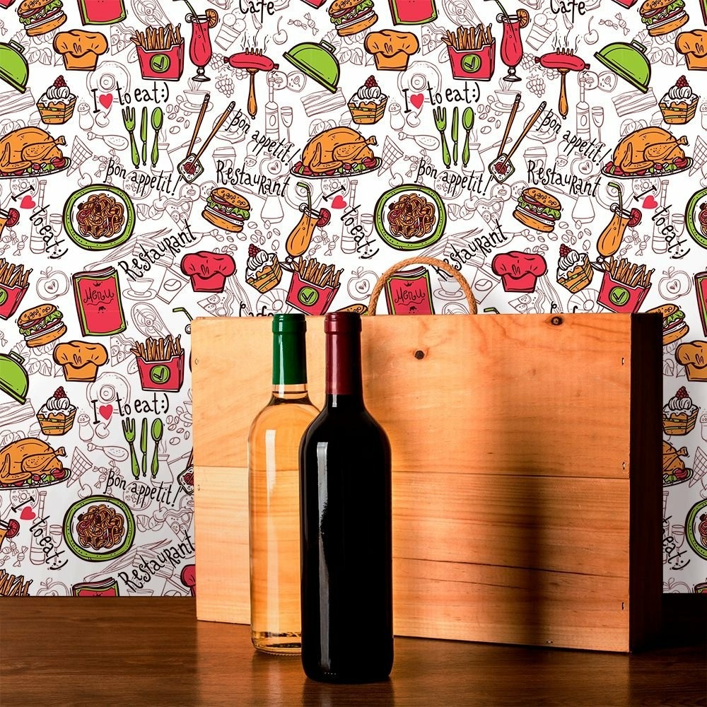 Papel de Parede Para Cozinha I Love Eat