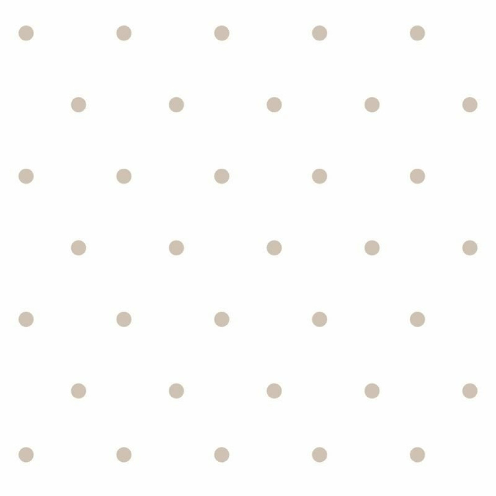 Papel de Parede Poá Branco e Bege Escuro