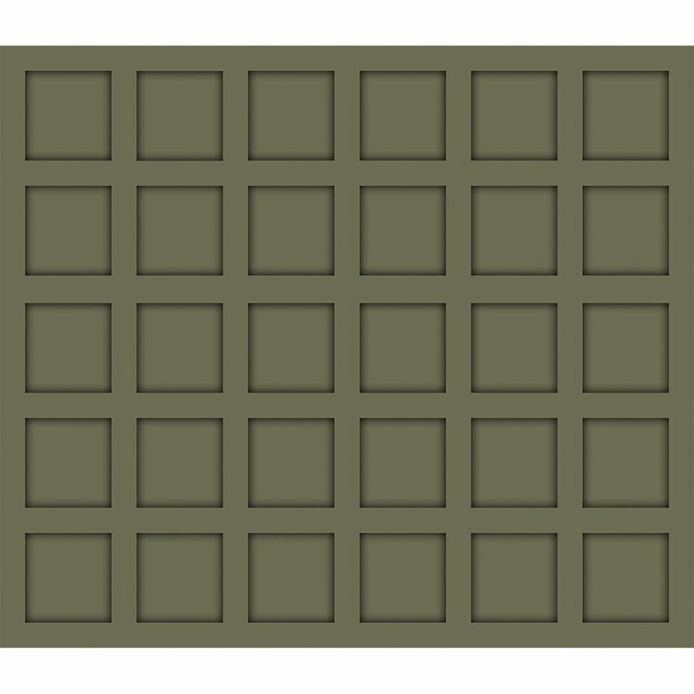 Papel de Parede Personalizado Painel de Madeira Quadrado Verde Militar