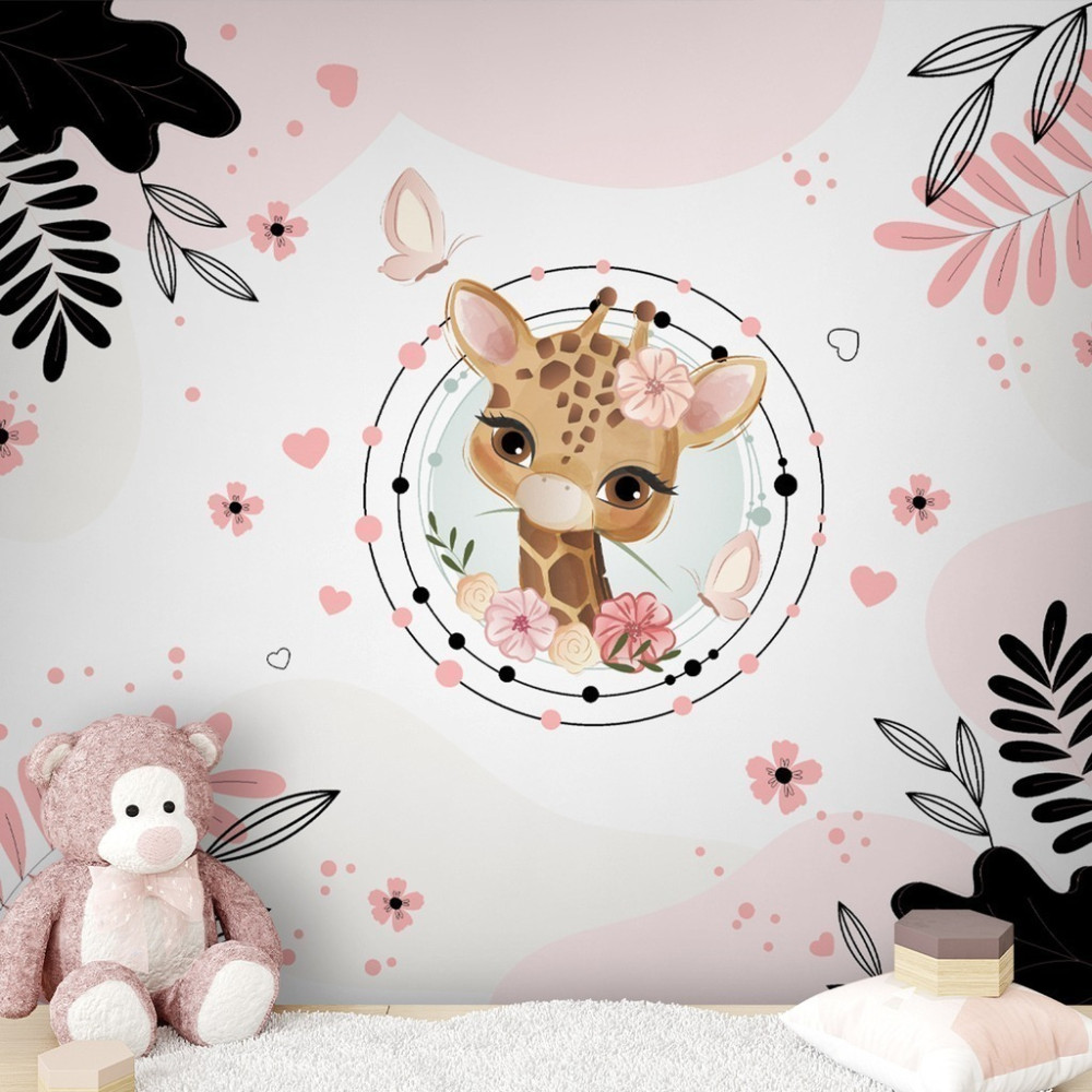 Papel De Parede Personalizado Girafinha Bebê