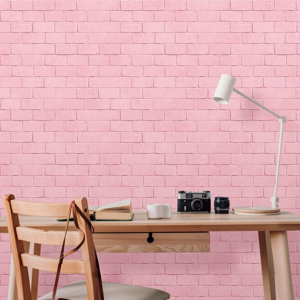 Papel de Parede Rosa Tijolo