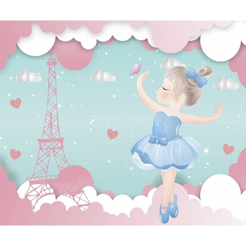 Papel De Parede Personalizado Bailarina Linda Com Vestido Azul Papel De Parede Personalizado Bailarina Linda Com Vestido Azul