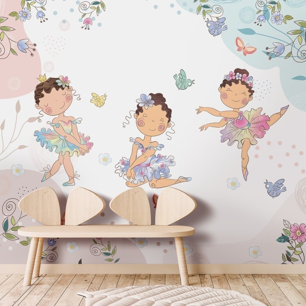 Papel De Parede Personalizado Bailarinas Fashion Papel De Parede Personalizado Bailarinas Fashion
