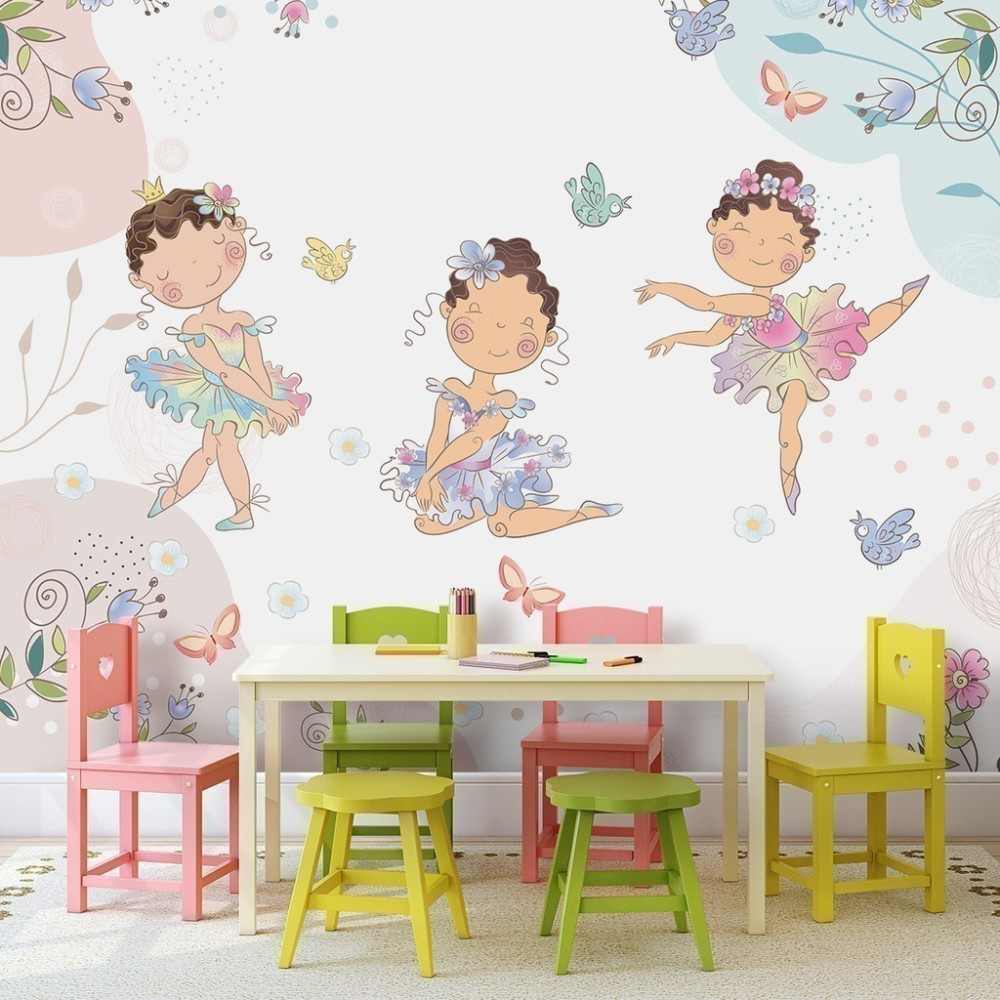 Papel De Parede Personalizado Bailarinas Fashion Papel De Parede Personalizado Bailarinas Fashion