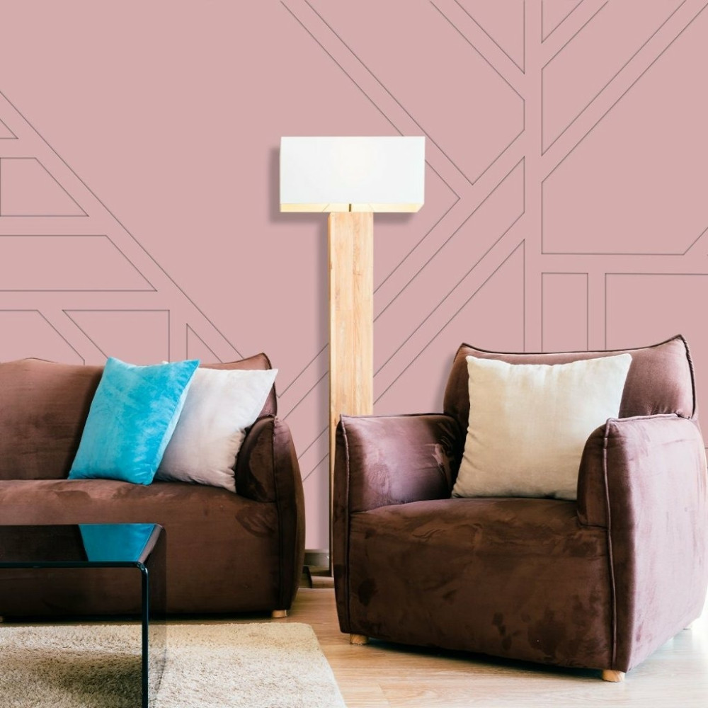 Papel de Parede Personalizado Painel de Madeira Rose