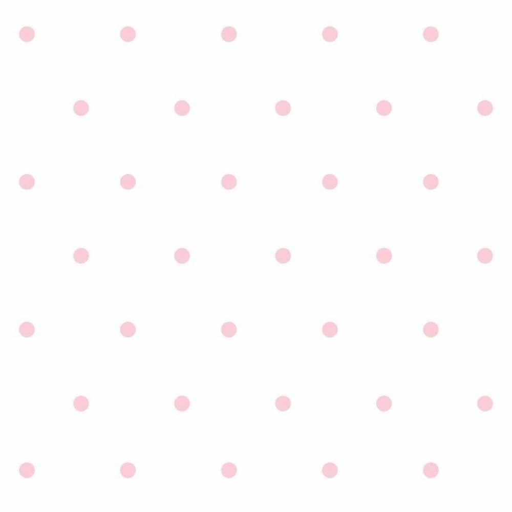 Papel de Parede Poá Branco e Rosa