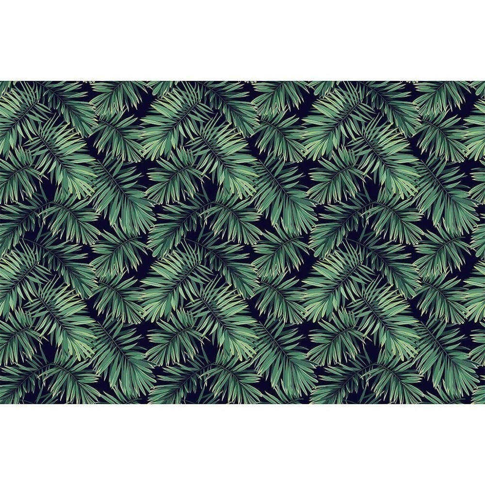 Papel de Parede Personalizado Folhagens da Meia Noite Verde