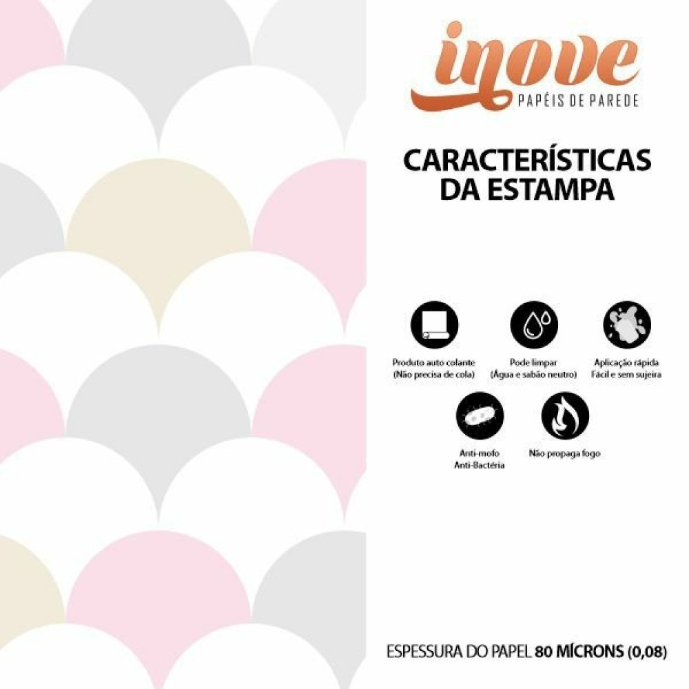 Papel de Parede Geométrico Tons de Rosa Pasteis