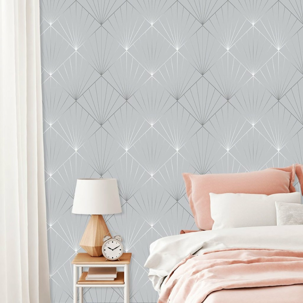 Papel de parede Geométrico Triângulos Cinza Papel de parede Geométrico Triângulos Cinza