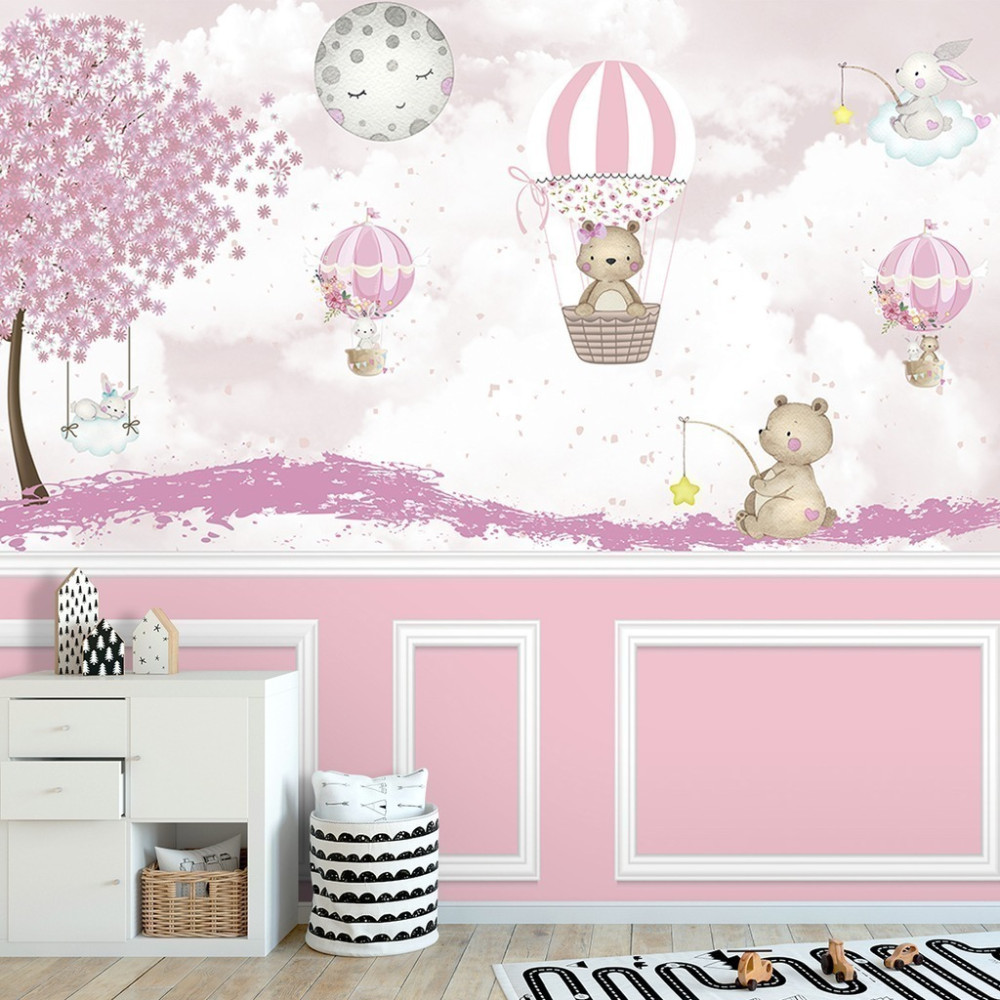 Papel De Parede Personalizado Bichinhos No Balão