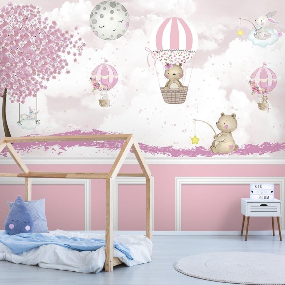 Papel De Parede Personalizado Bichinhos No Balão