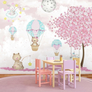 Papel De Parede Personalizado Passeio Encantado de Balão