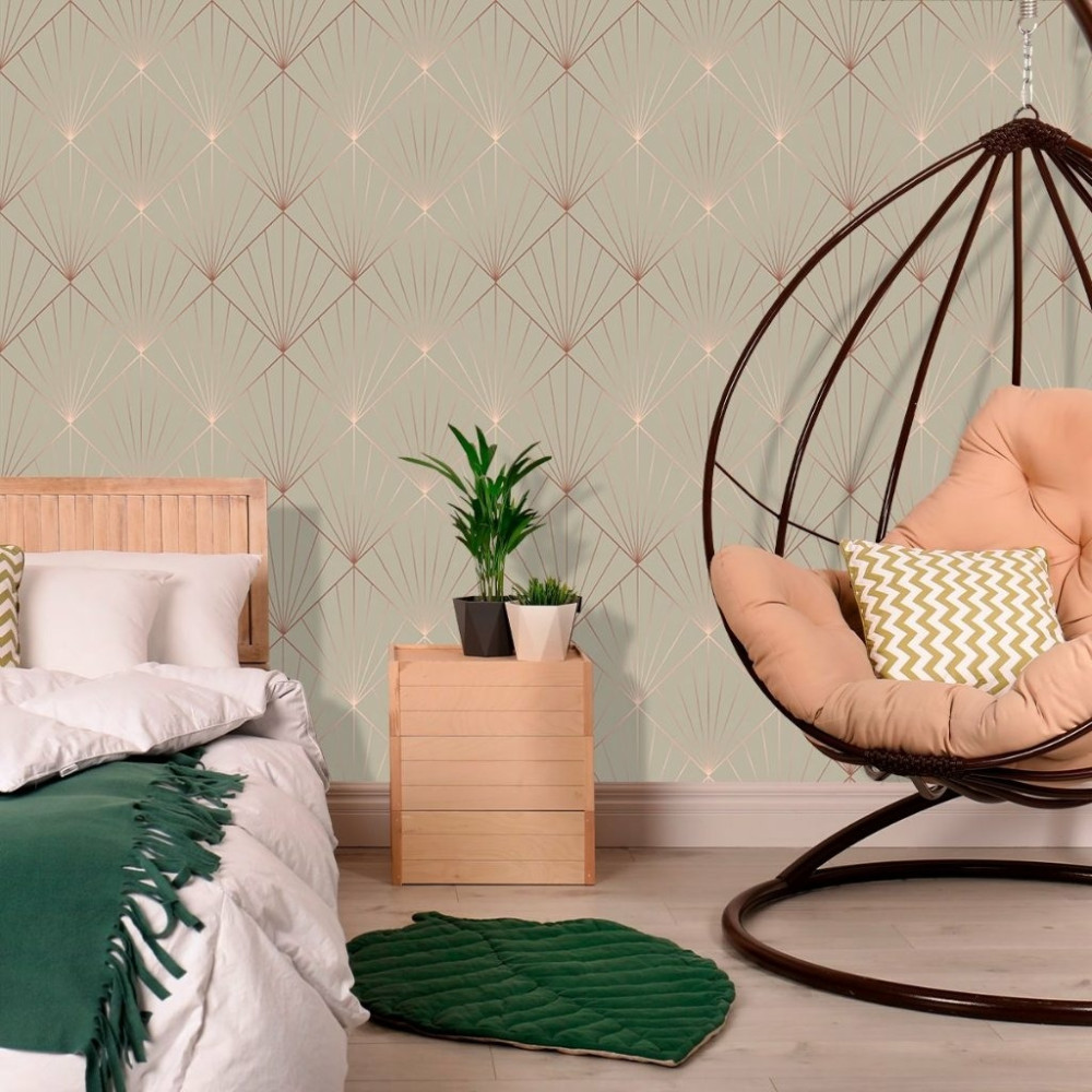 Papel de parede Geométrico Triângulos Fendi