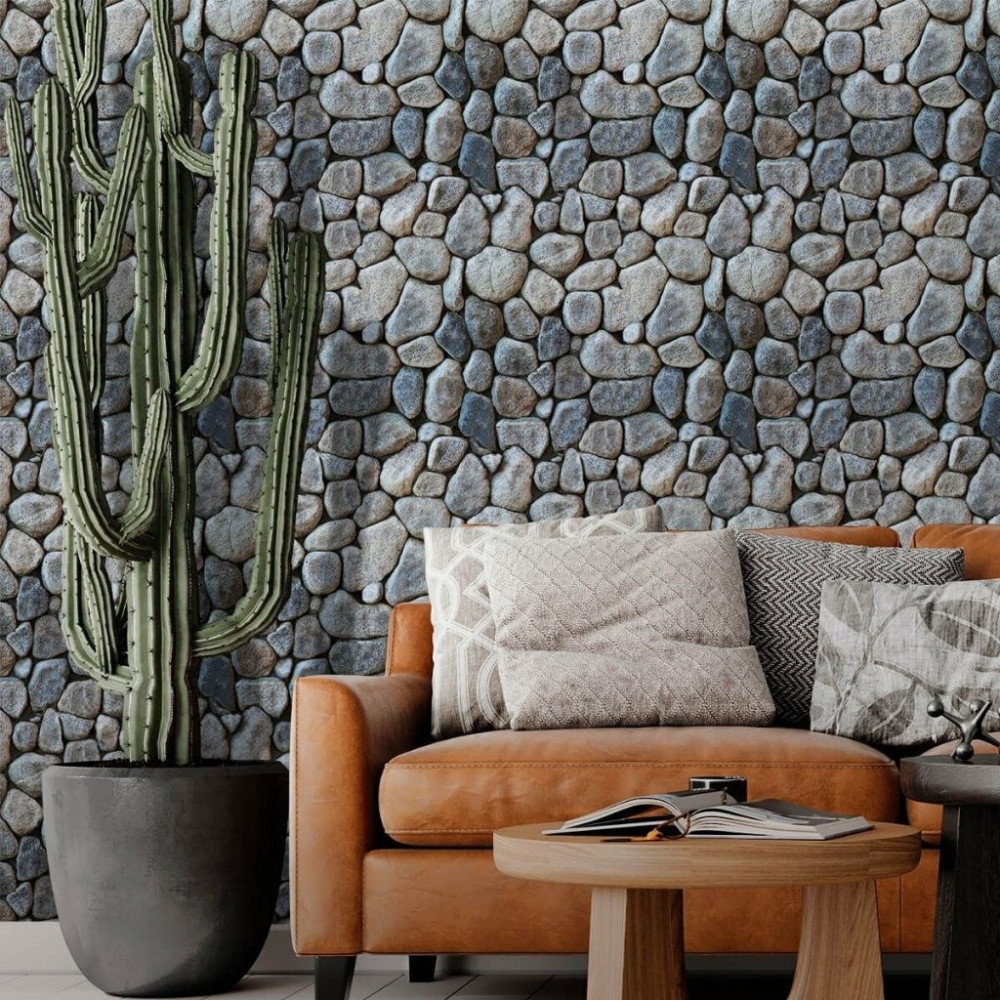 Papel de Parede Pedra Silver