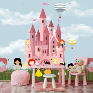Papel de Parede Personalizado Princesas Cute