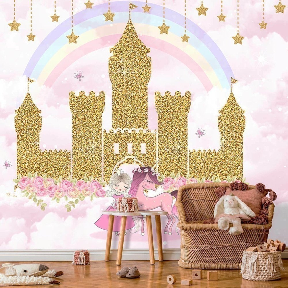 Papel De Parede Personalizado Castelo de Glitter