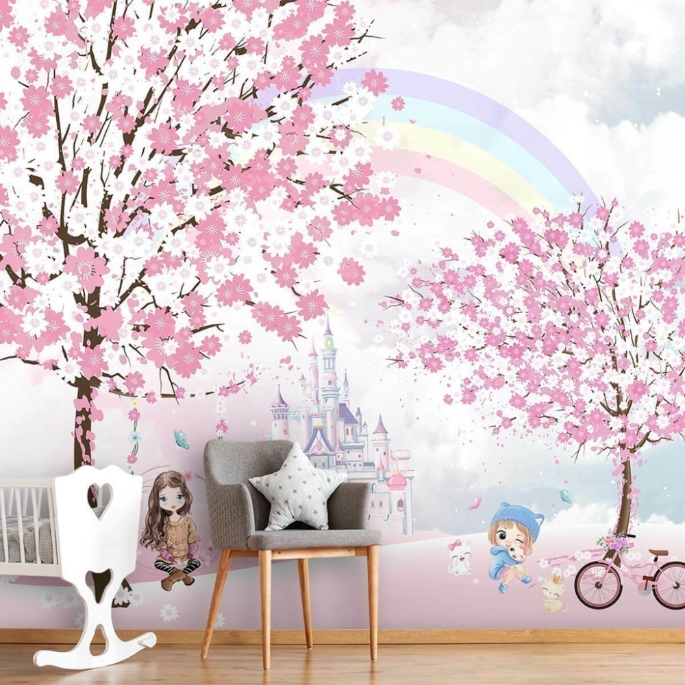 Papel De Parede Personalizado Menina no Balanço