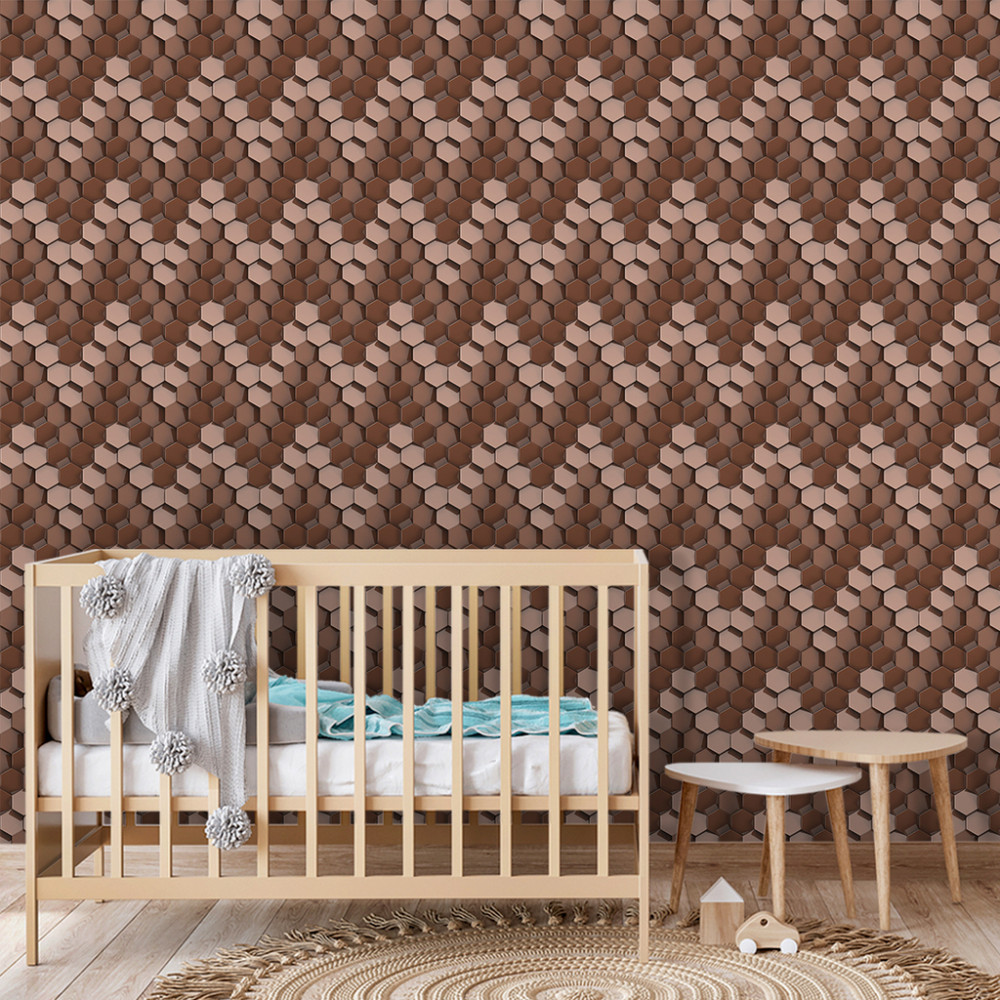 Papel de Parede Geométrico Mocha Mocaccino Papel de Parede Geométrico Mocha Mocaccino