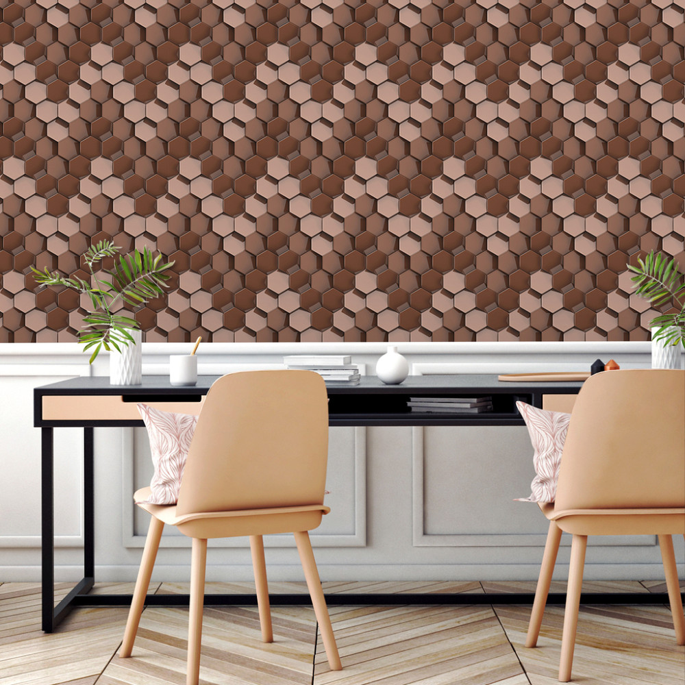 Papel de Parede Geométrico Mocha Mocaccino Papel de Parede Geométrico Mocha Mocaccino