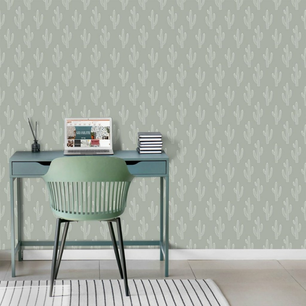 Papel de Parede Personalizado Cactos Minimalist Papel de Parede Personalizado Cactos Minimalist