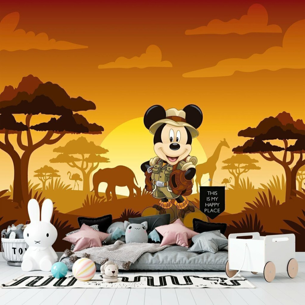 Papel de Parede Personalizado Aventuras do Mickey Safari Papel de Parede Personalizado Aventuras do Mickey Safari