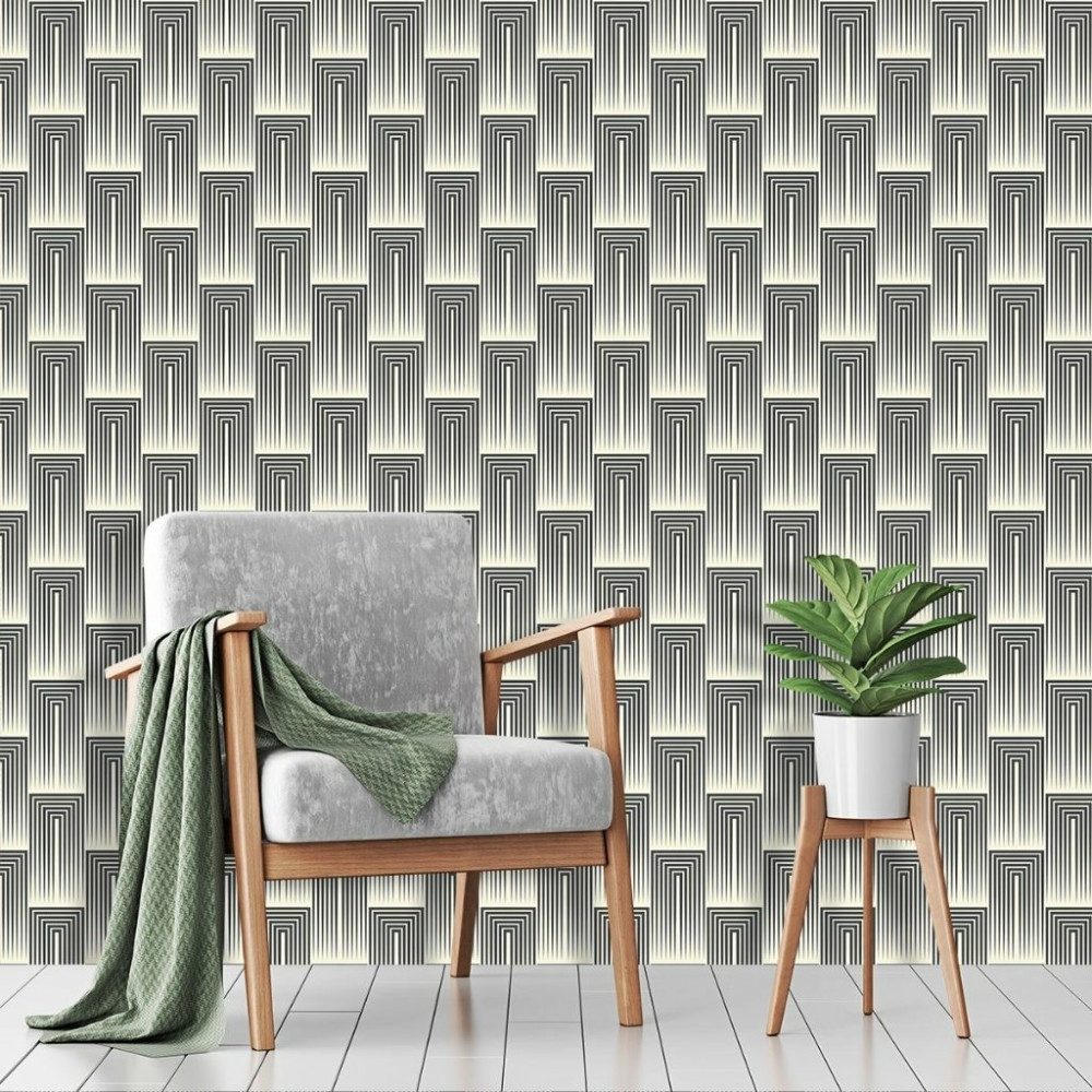 Papel de parede Geométrico Quadrado Abstrato Retro Papel de parede Geométrico Quadrado Abstrato Retro