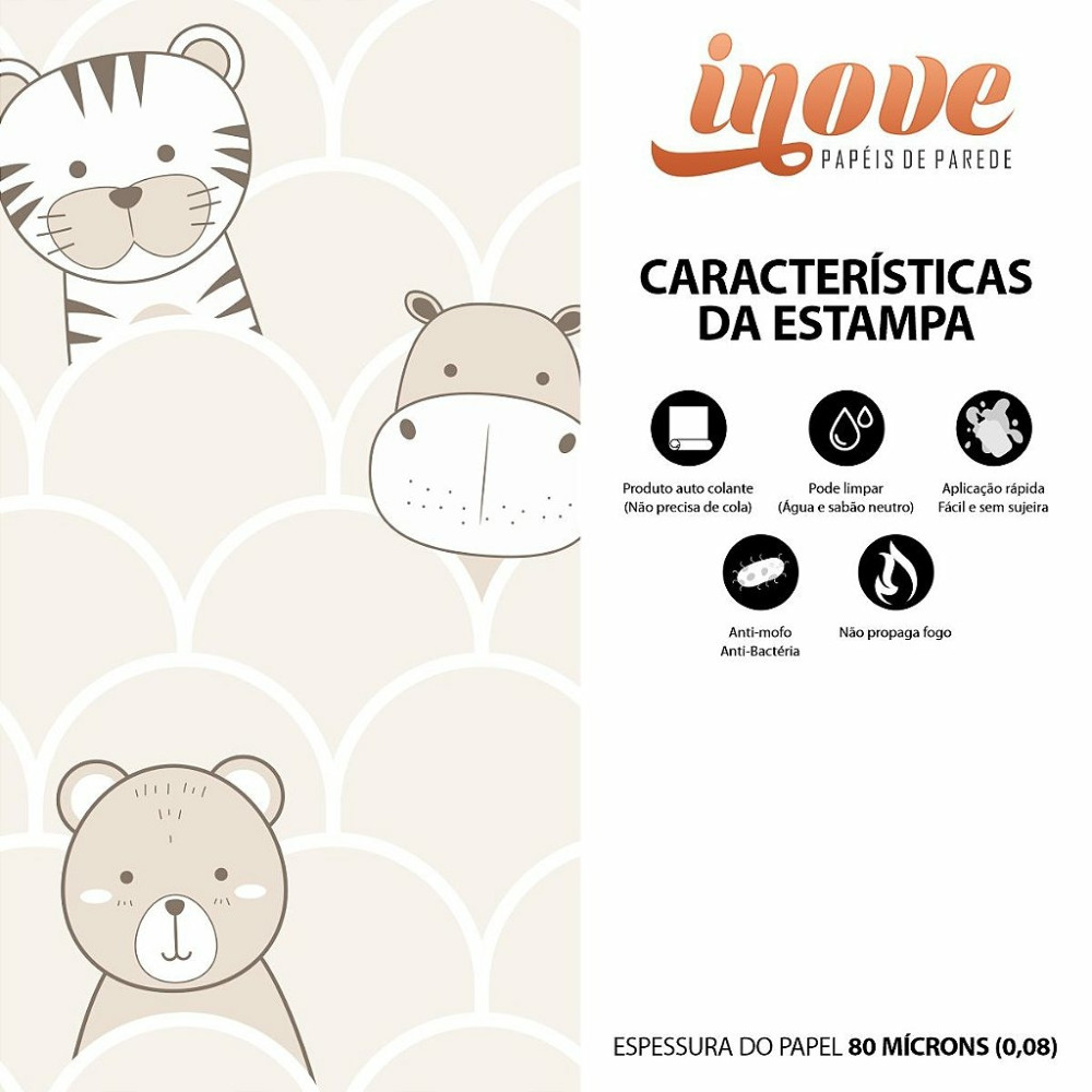 Papel de Parede Safari em Tons de Bege