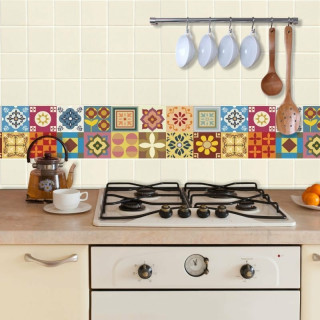 Faixa Decorativa para Cozinha Geométrico Colorido