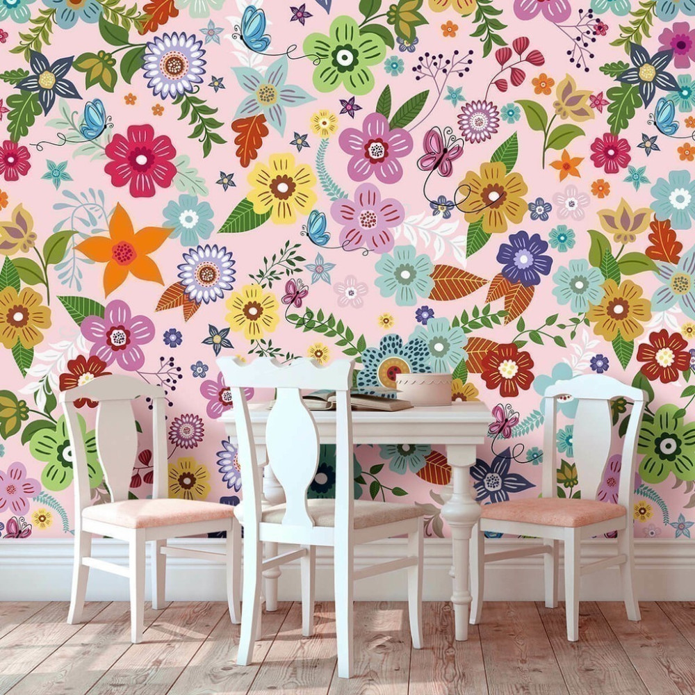 Papel De Parede Personalizado Festival De Flores