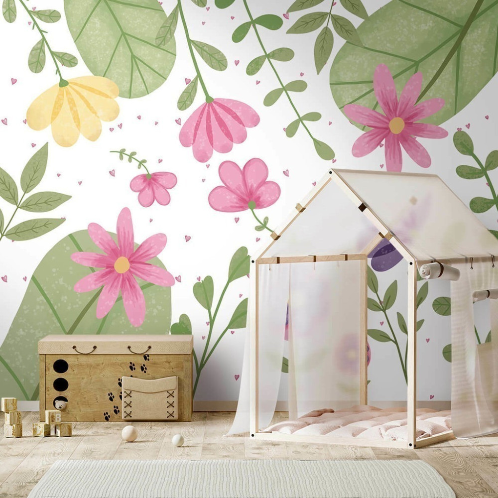 Papel De Parede Personalizado Jardim das Flores