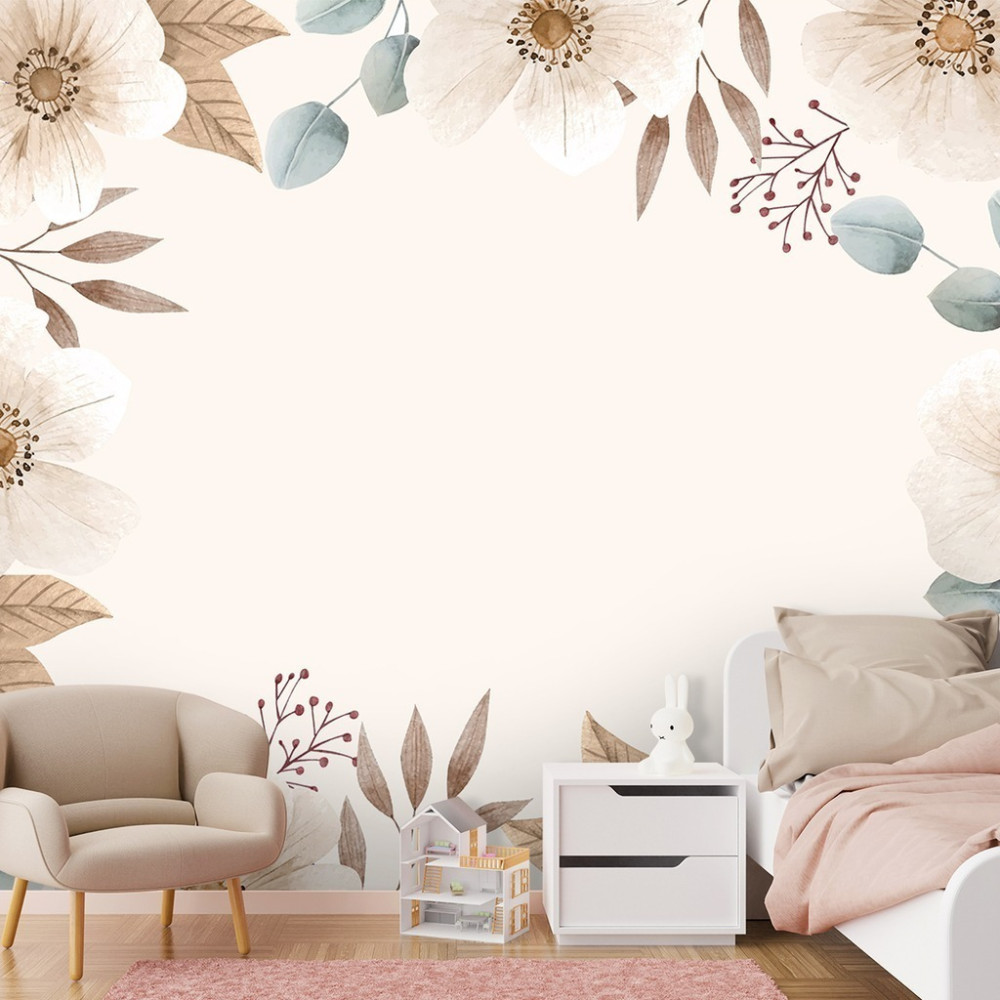 Papel De Parede Personalizado Flowres