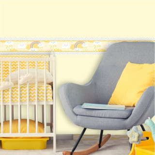 Faixa Decorativa Infantil Chuva de Bênçãos Amarelo