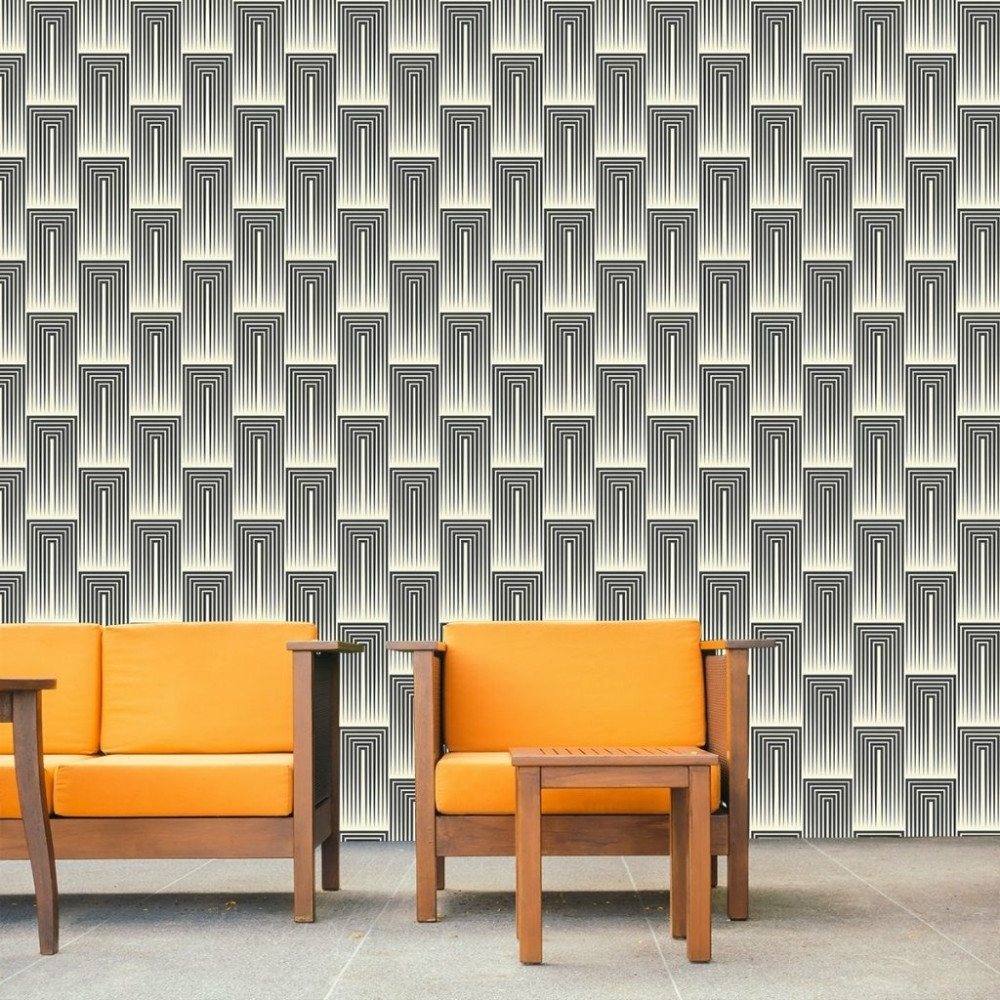 Papel de parede Geométrico Quadrado Abstrato Retro Papel de parede Geométrico Quadrado Abstrato Retro