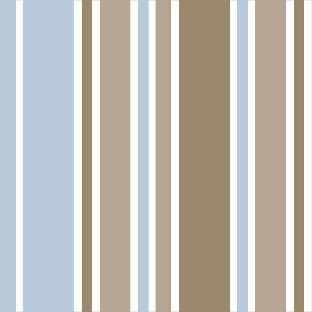 Papel de Parede Listrado Azul e Bege