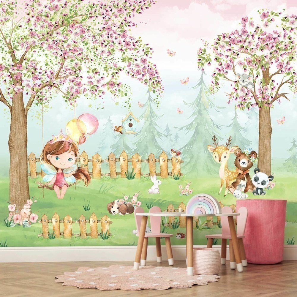Papel De Parede Personalizado Fadinha No Bosque Mágico