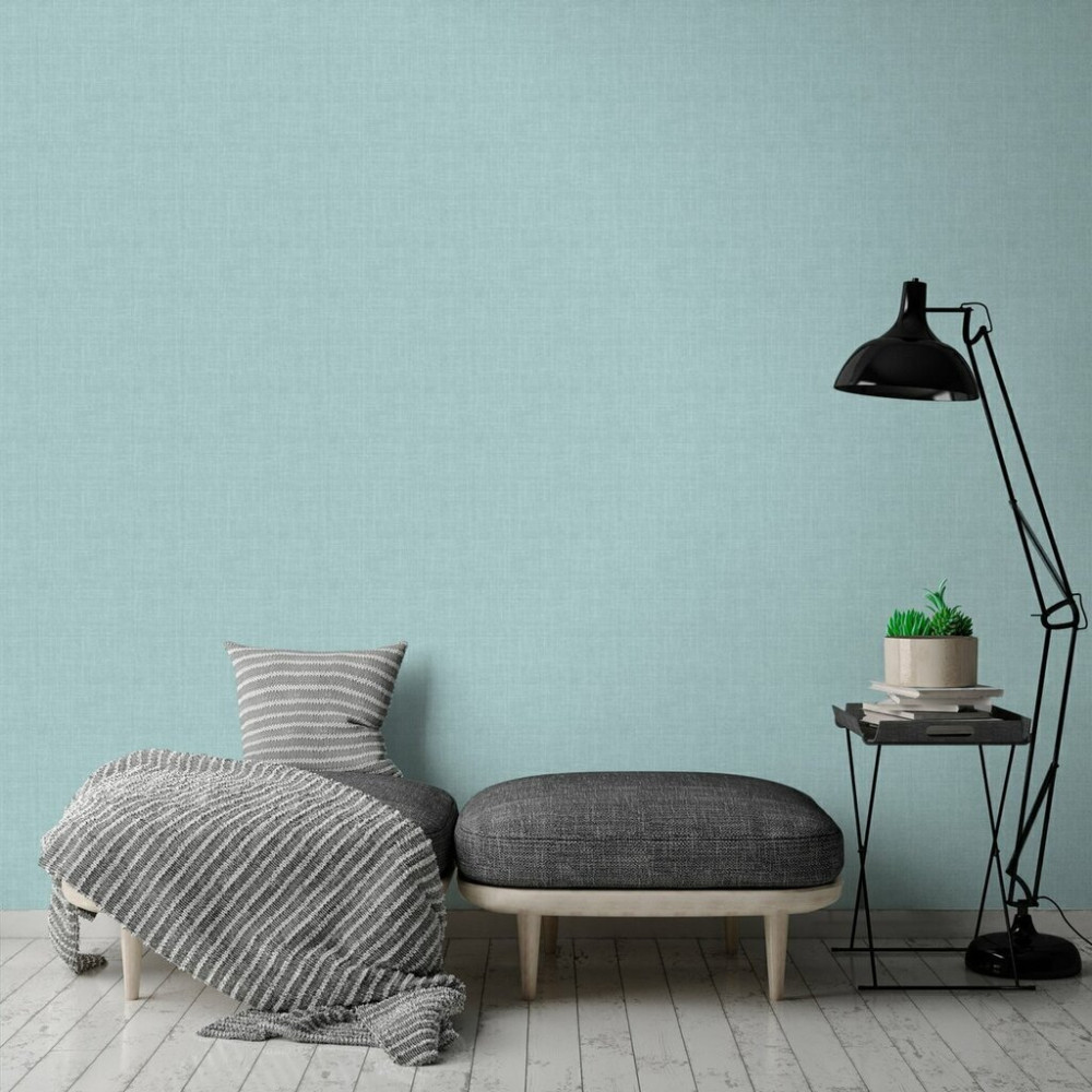 Papel de Parede Tecido Linho Azul Melodia Suave Papel de Parede Tecido Linho Azul Melodia Suave
