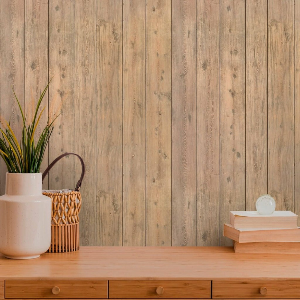Papel de Parede Madeira Ripada Cais Papel de Parede Madeira Ripada Cais