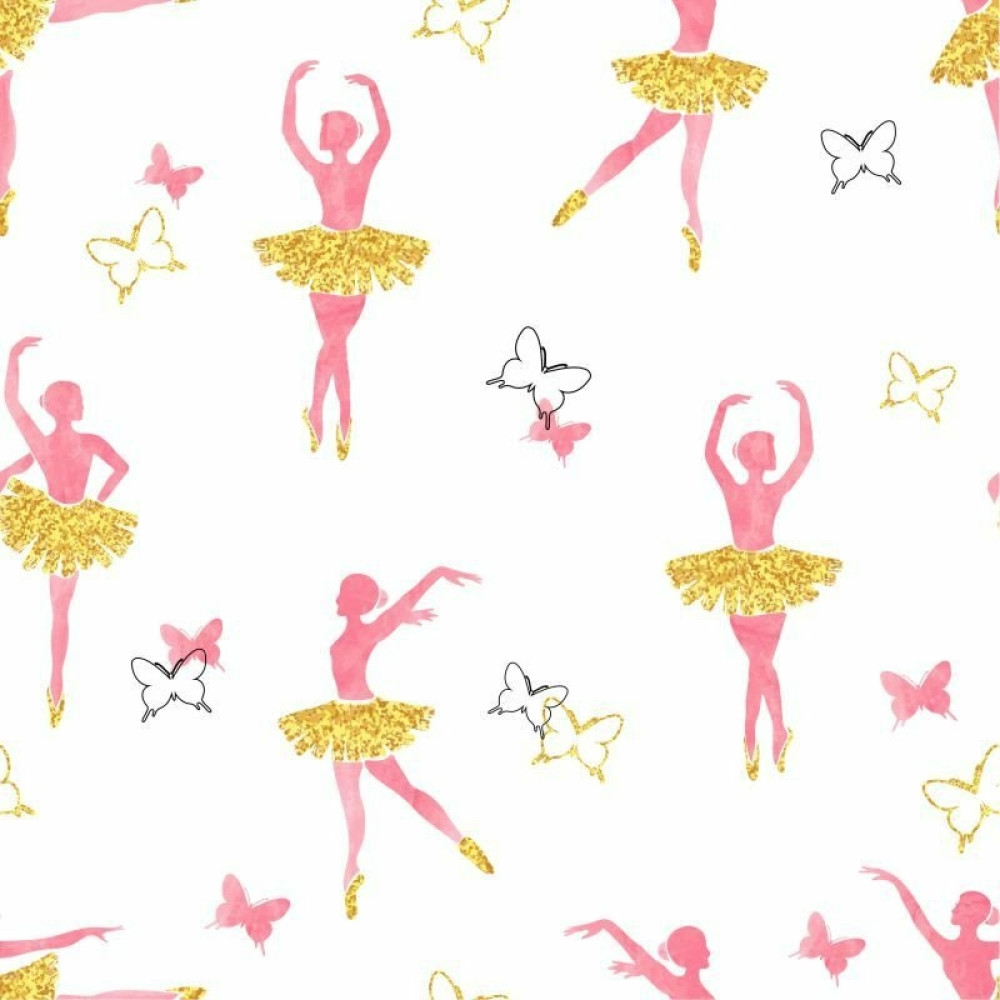 Papel de Parede Infantil Bailarinas Encantadas