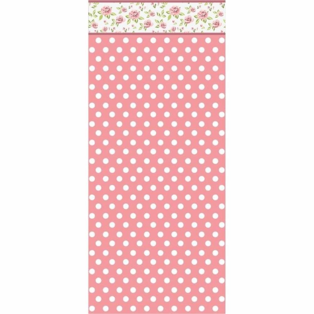 Papel de Parede Infantil Meia Parede Poá com Flores