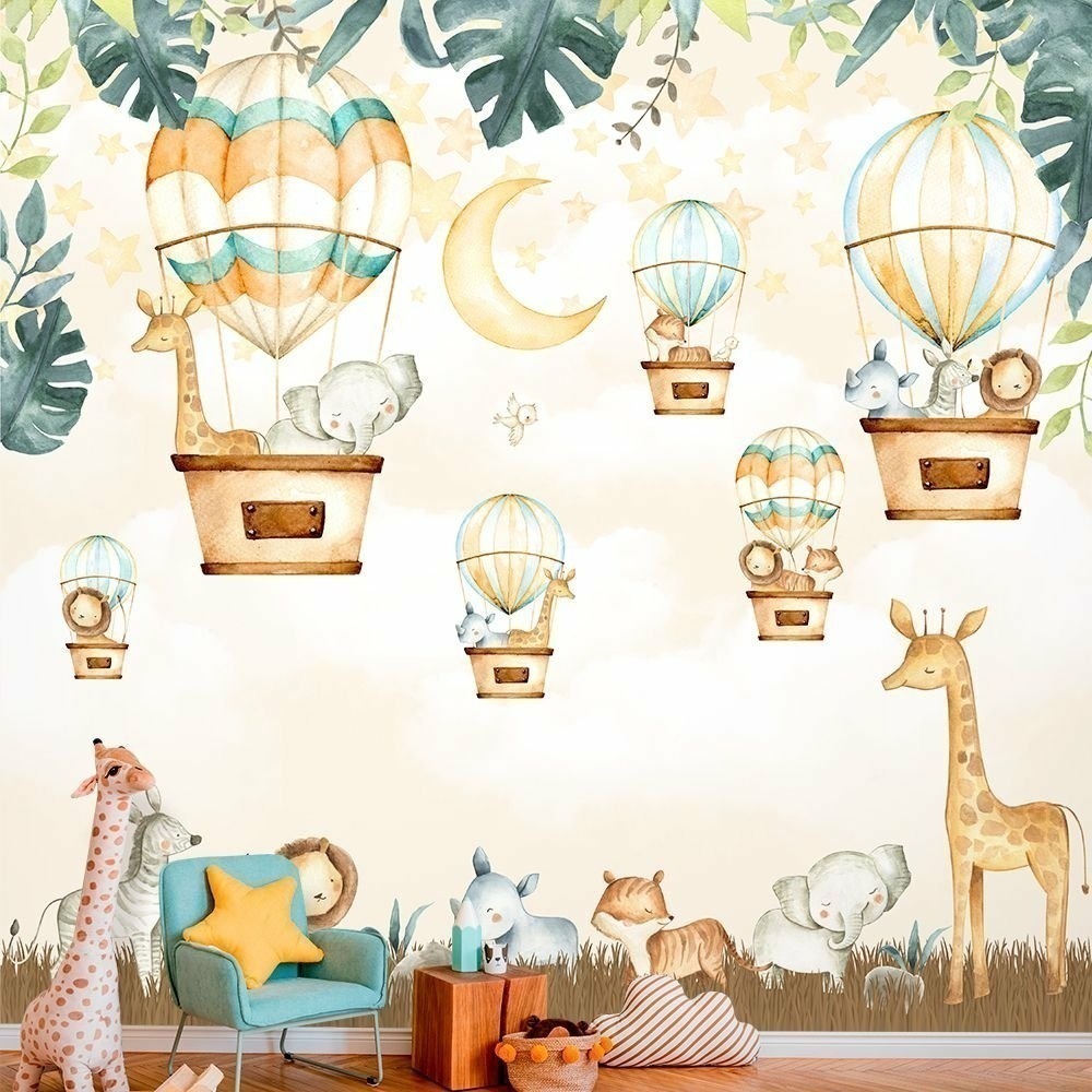 Papel de Parede Personalizado Safari Aquarela