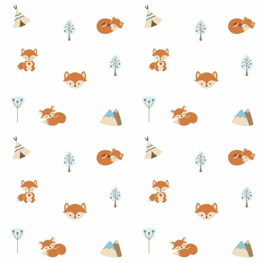 Papel de Parede Baby Raposa Cute
