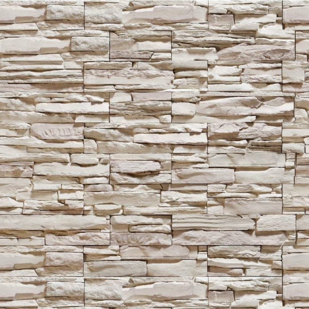 Papel de Parede Pedra em Tons Bege Claro Papel de Parede Pedra em Tons Bege Claro