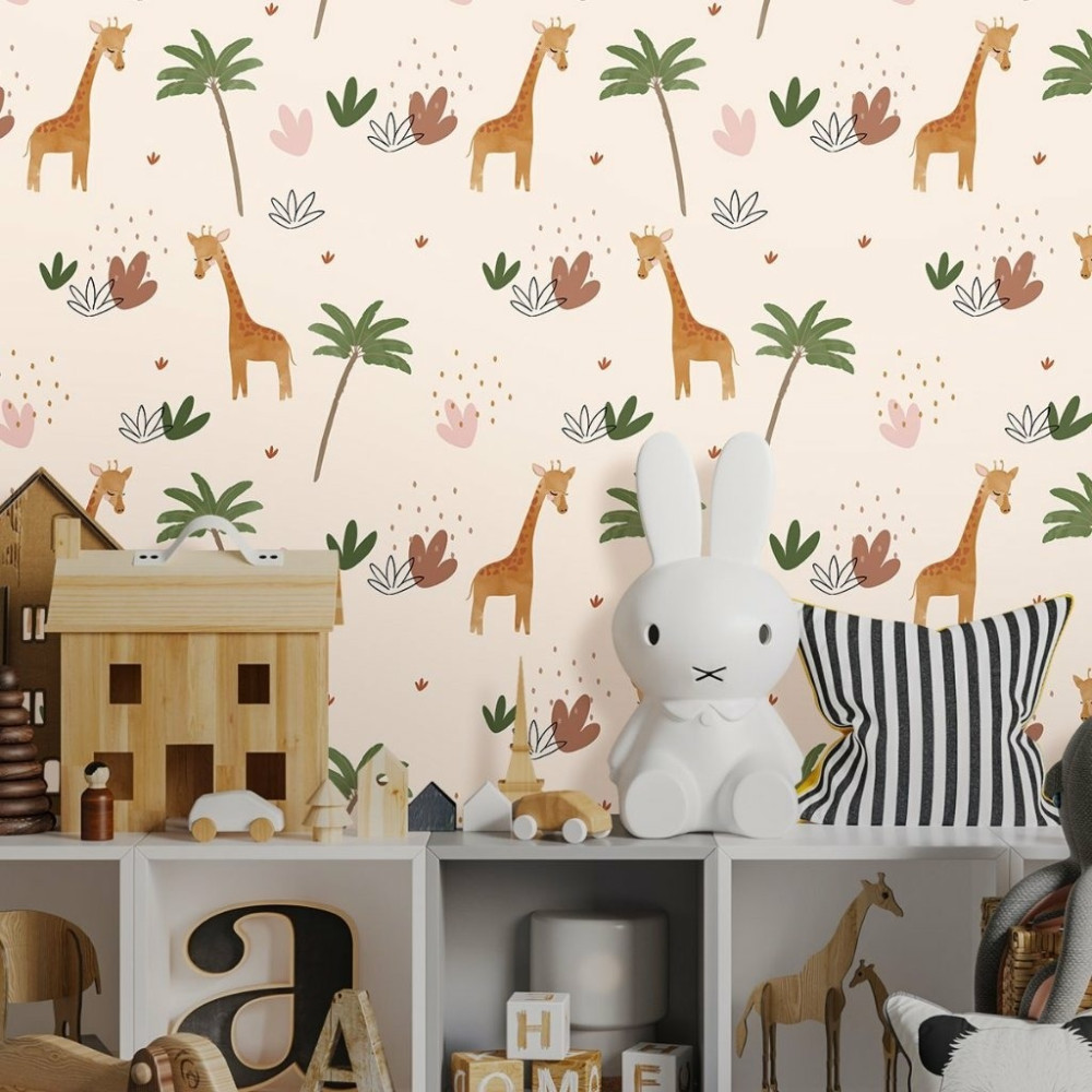Papel de Parede Baby Girafinha Cute